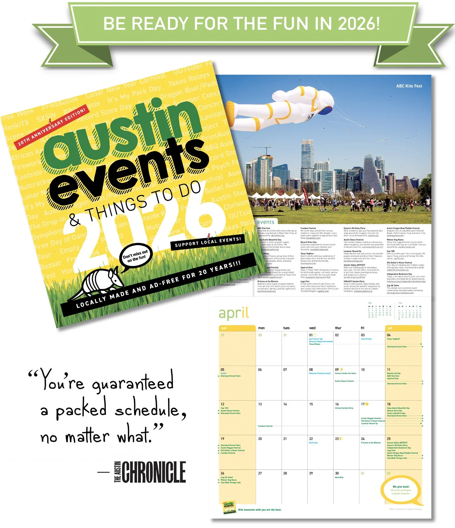 Austin Events 2026 Wall Calendar